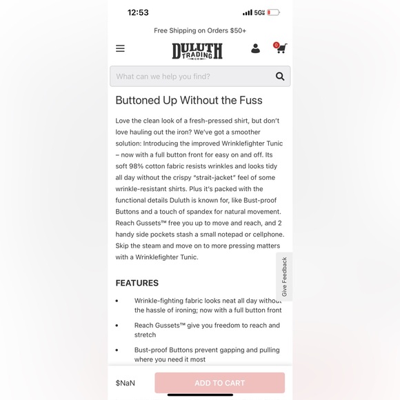 Duluth Trading Co Women's Light Blue-green Button-Down Tunic with No Gap Buttons - Picture 14 of 16